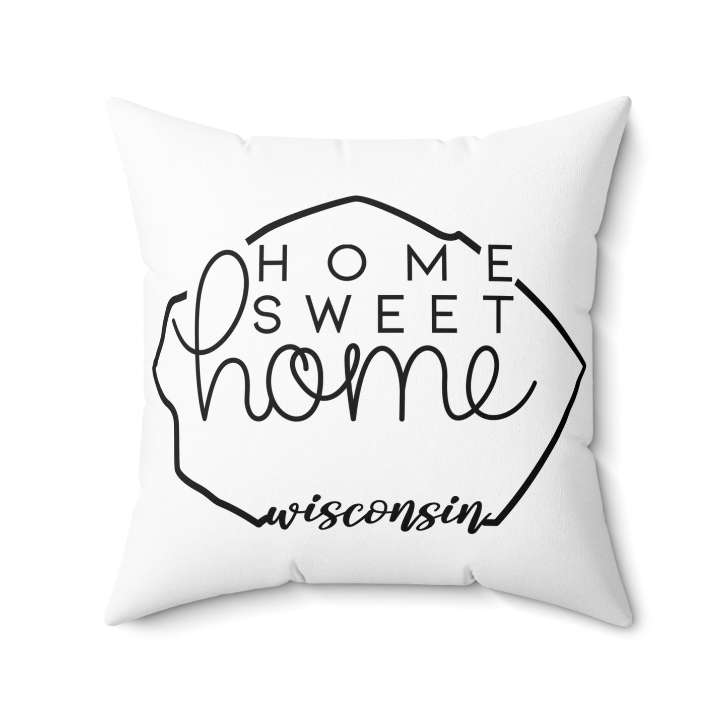 Home Sweet Home Wisconsin Decorative Pillow | Gift For Her | Home Decor | State Gift | Customized State Pillow