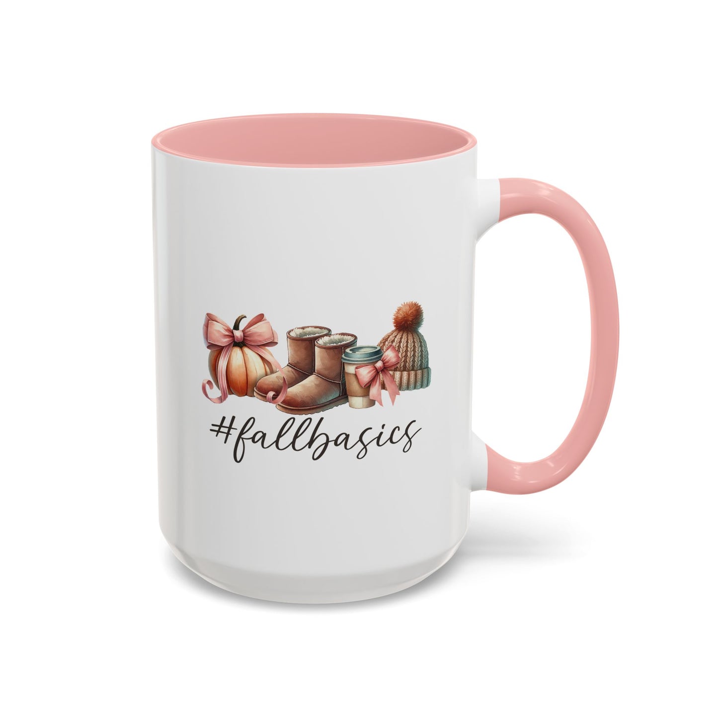 Fall Basics | Fall Lover's Mug | Pumpkin and Latte Mug | Fall Season Mug | Gift for Her | Fall Mug | 11oz Accent Mug | 15oz Accent Mug