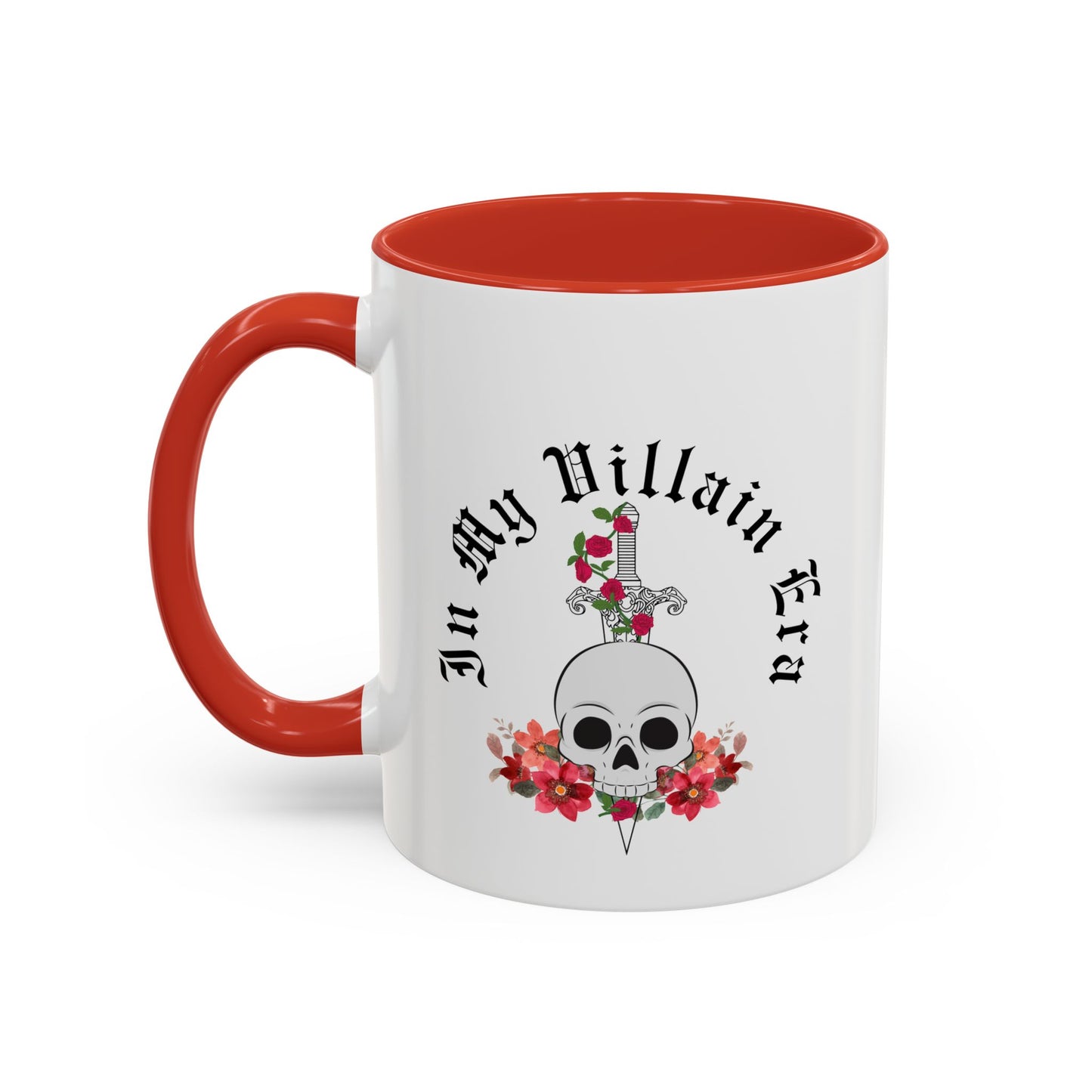 Cute In My Villain Era Mug | Villain Era | Decorative Roses with Skull Mug | Cute Villain Mug | 11oz Accent Mug | 15oz Accent Mug