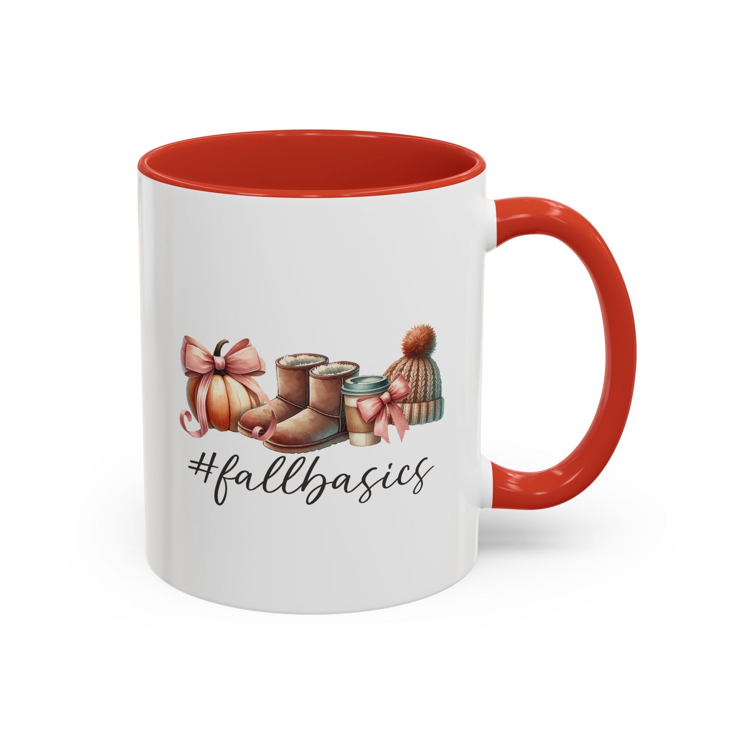 Fall Basics | Fall Lover's Mug | Pumpkin and Latte Mug | Fall Season Mug | Gift for Her | Fall Mug | 11oz Accent Mug | 15oz Accent Mug