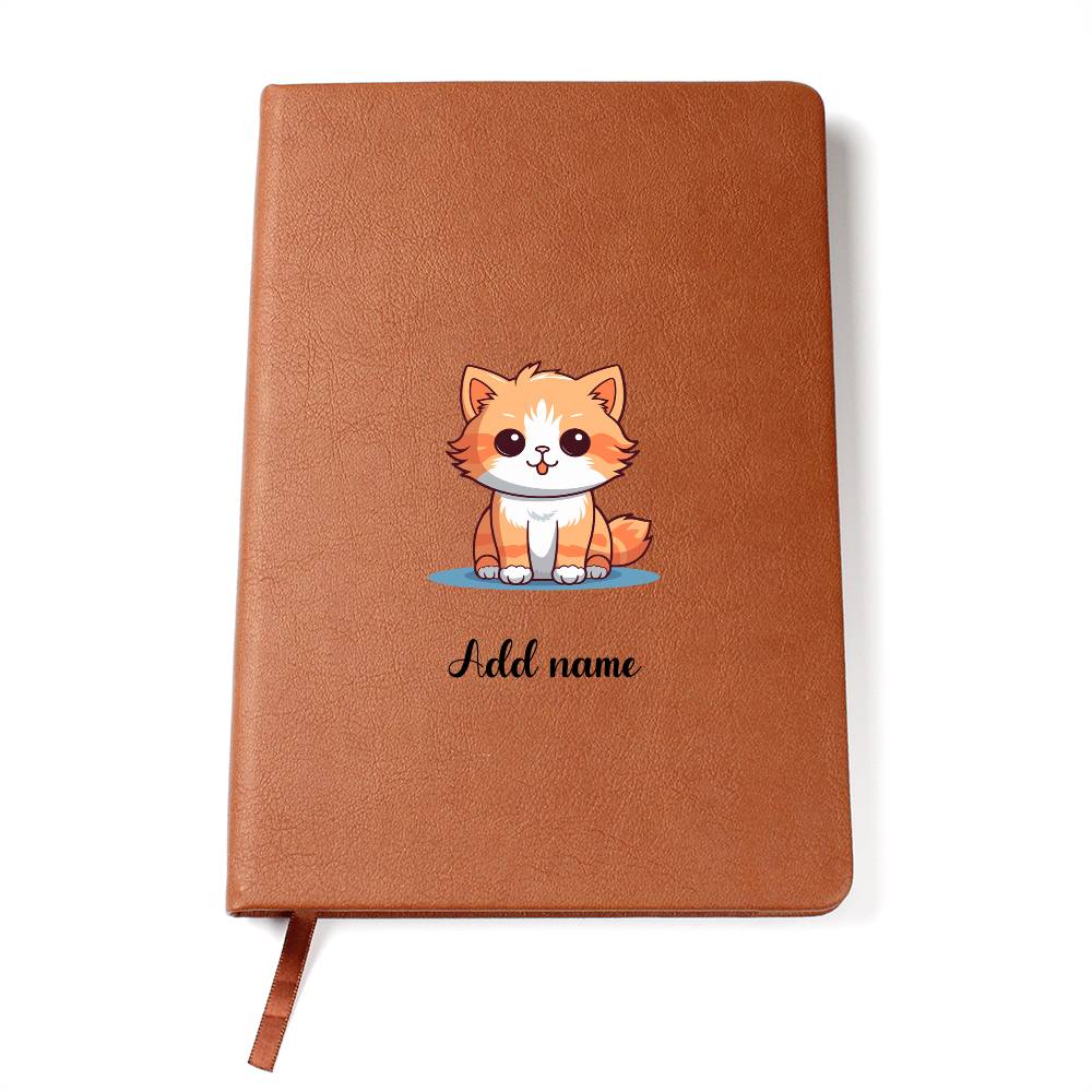 Personalized Graphic Leather Journal | Customized Journal For Kids | Sketch Book | Cute Animals with Name