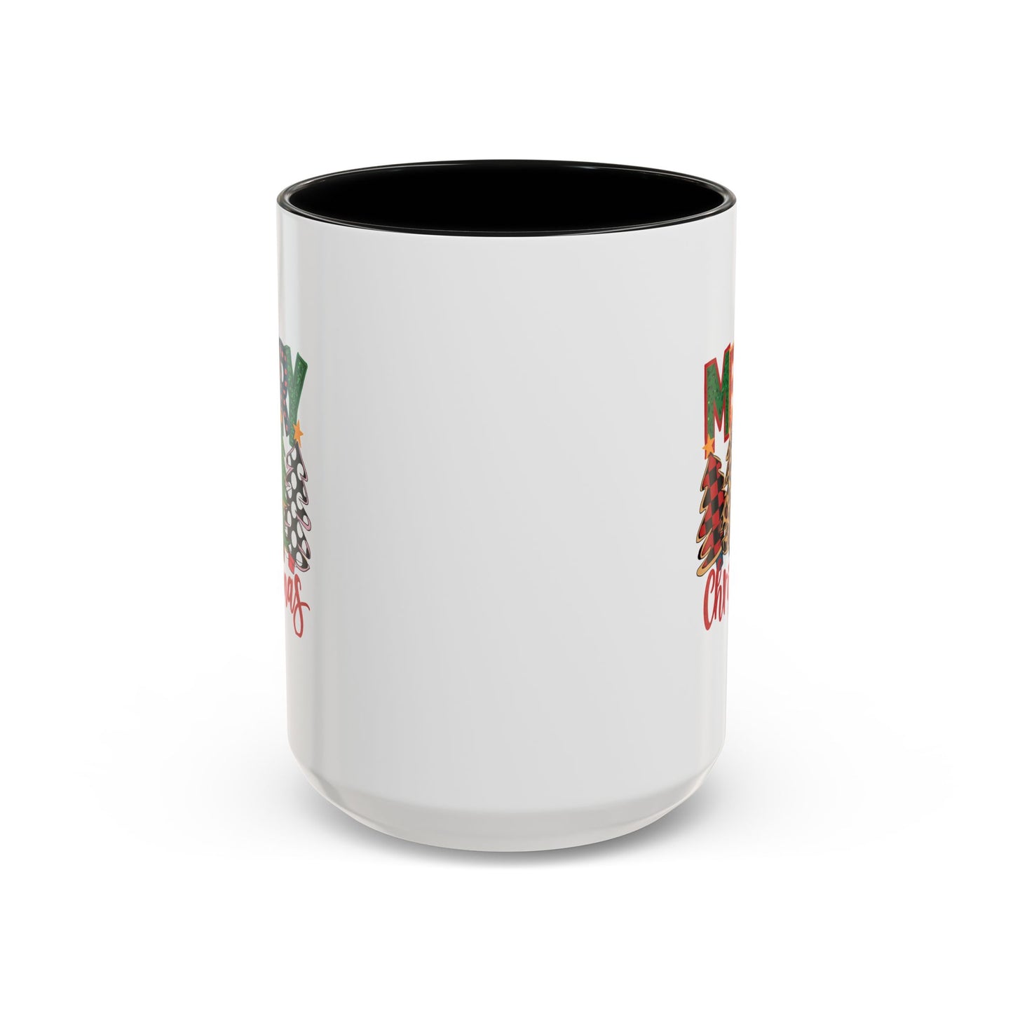 Colorful Merry Christmas Trees Mug | Christmas Mug | Christmas Gift | 11oz Accent Mug | 15oz Accent Mug