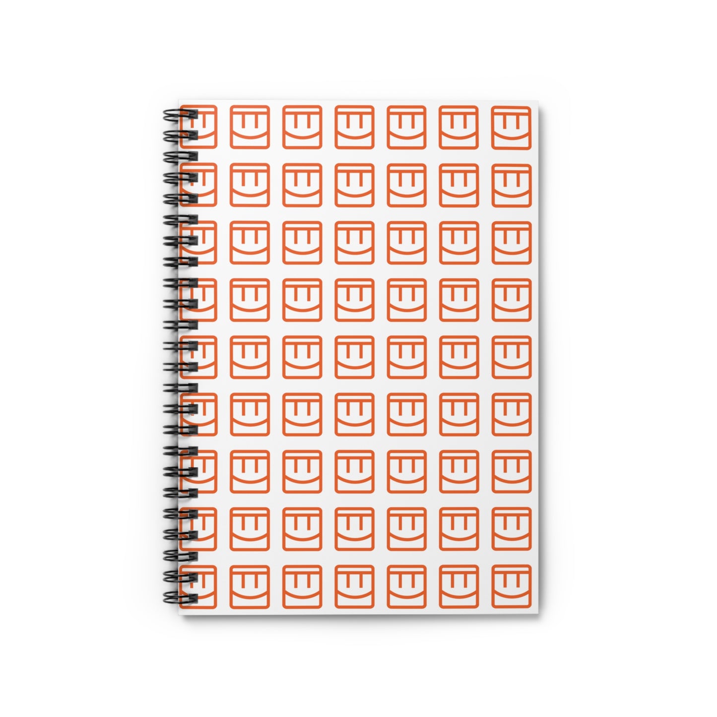 Madison Notebook Orange Smile Pattern Spiral Notebook — Ruled Journal for Notes & Planning