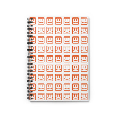 Madison Notebook Orange Smile Pattern Spiral Notebook — Ruled Journal for Notes & Planning