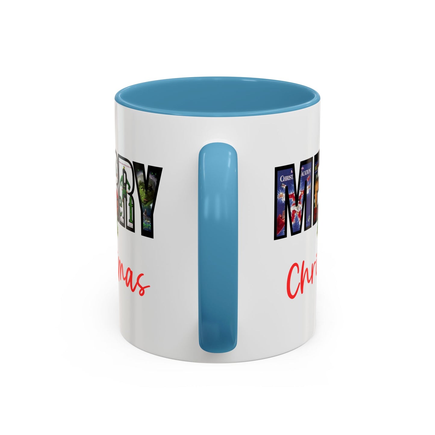 Cute Merry Christmas Nostalgic Holiday Movie Poster Mug | Christmas Gift | Christmas Bells | 11oz Accent Mug | 15oz