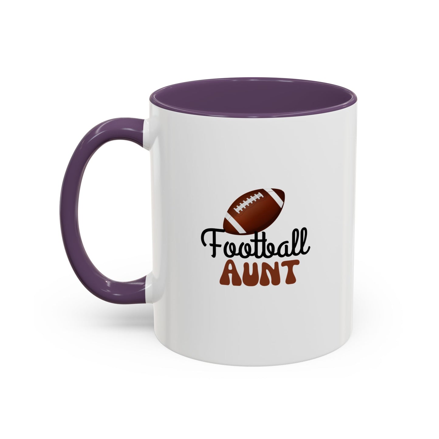 Football Aunt Mug | Sports Fan Gift | Favorite Aunt Gift | Funny Gift | 11oz Accent Mug | 15oz Accent Mug
