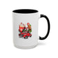 Red Christmas Truck Mug | Cute Gingerbread Man Mug | Christmas Gift Idea | 11oz Accent Mug | 15oz Accent Mug