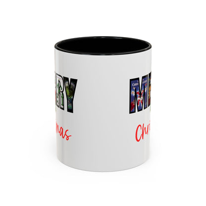 Cute Merry Christmas Nostalgic Holiday Movie Poster Mug | Christmas Gift | Christmas Bells | 11oz Accent Mug | 15oz