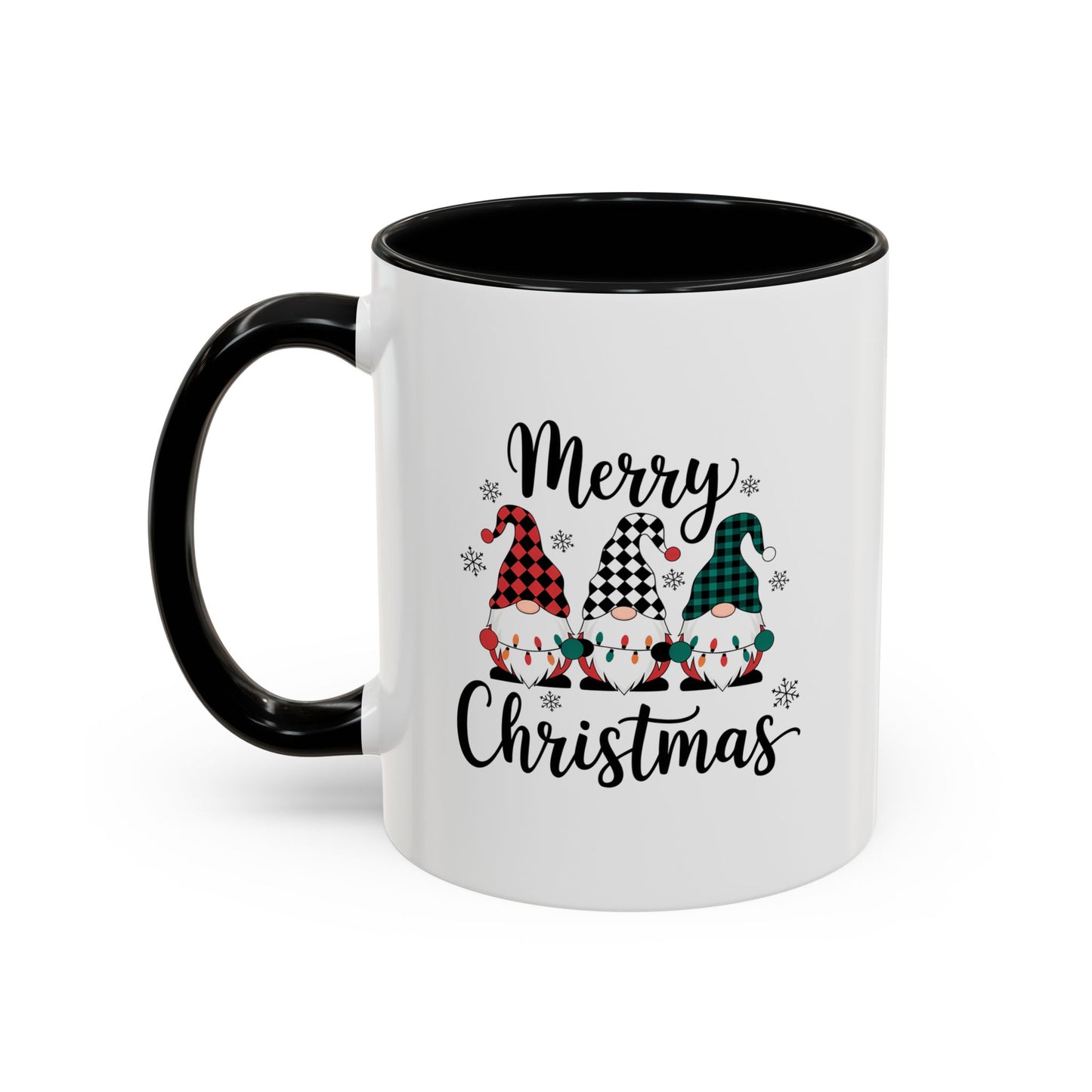 Cute Colorful Merry Christmas Elves In Colorful Hats | Christmas Mug | Christmas Gift | 11oz Accent Mug | 15oz Accent Mug