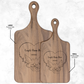 Personalized Hardwood Paddle Cutting Board| Customized Gift | Gift For Couples