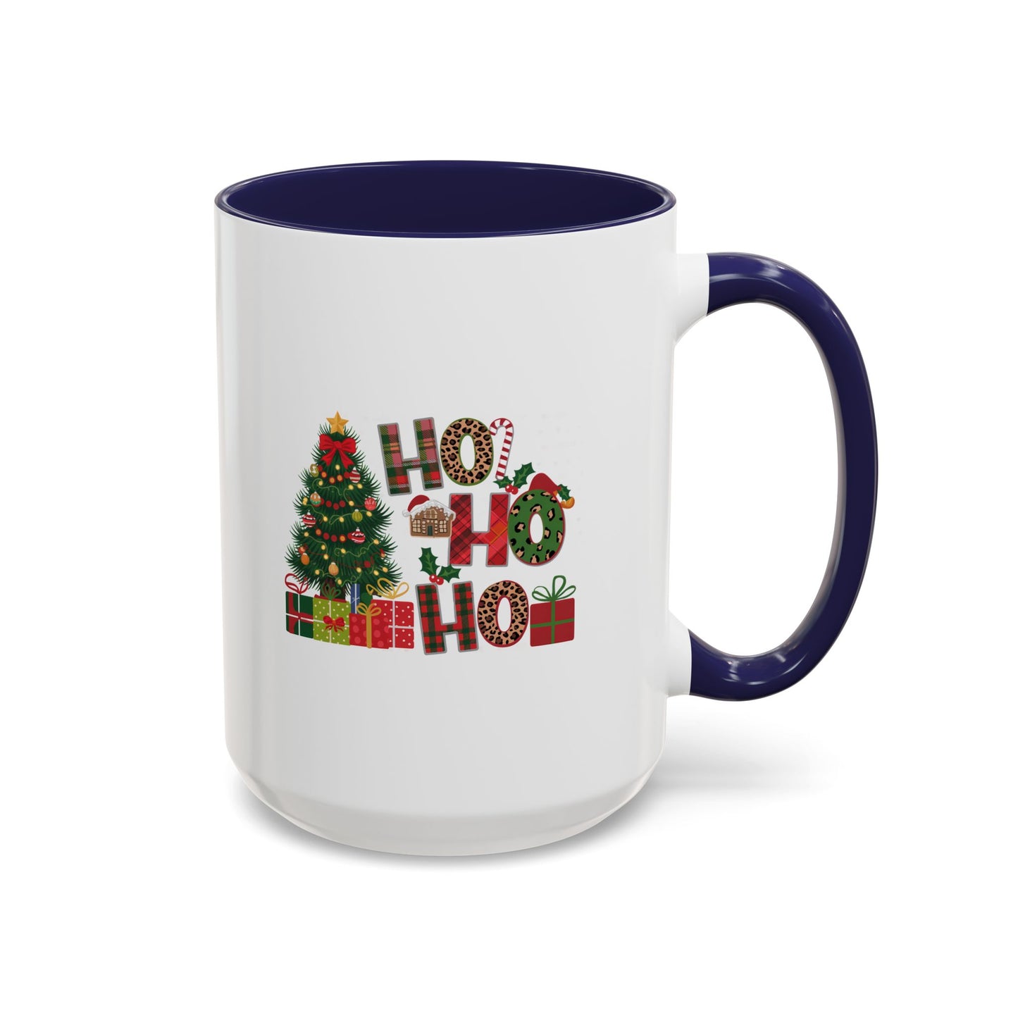 Ho Ho Ho Christmas Mug | Cute Christmas Tree Gift Mug | Christmas Gift | 11oz Accent Mug | 15oz Accent Mug