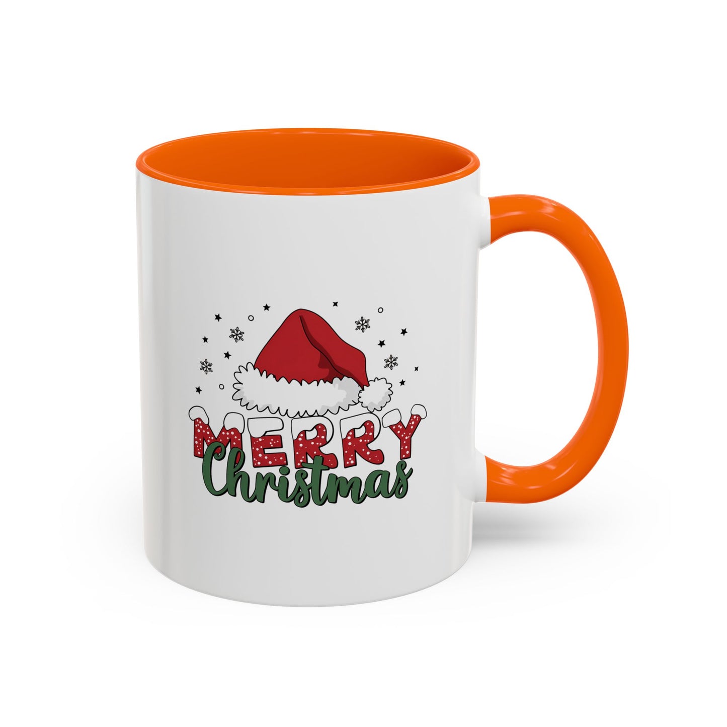 Merry Christmas Santa Hat | Cute Christmas Mug | Christmas Gift | 11oz Accent Mug | 15oz Accent Mug | Gift for Kids | Teen Gitf