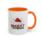 Merry Christmas Santa Hat | Cute Christmas Mug | Christmas Gift | 11oz Accent Mug | 15oz Accent Mug | Gift for Kids | Teen Gitf