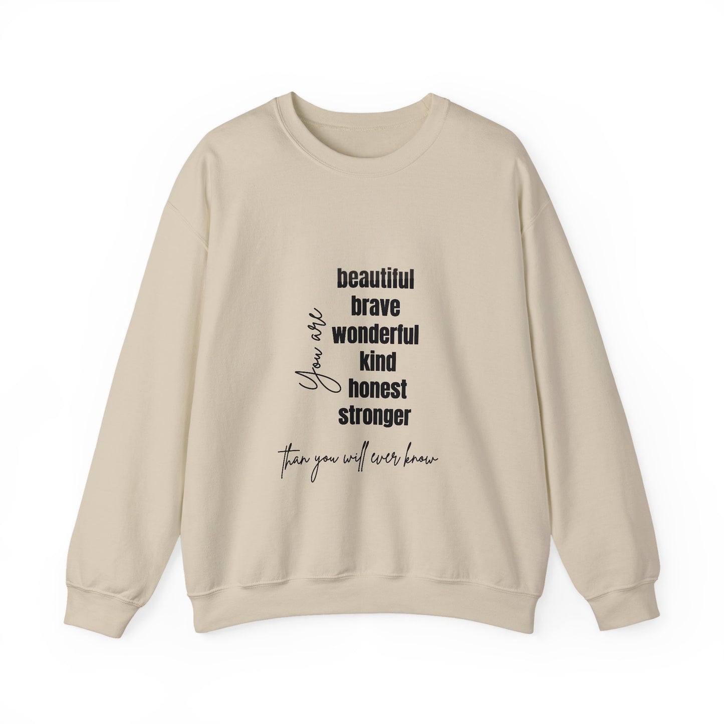 Brave Inspirational Quote Unisex Heavy Blend™ | Motivational Sweatshirt | Inspirational Gift | Gift For Her | Gift For Him