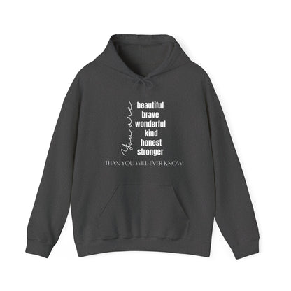 You Are Beautiful Motivational Hoodie | Motivational Gift For Her | Inspirational Quote