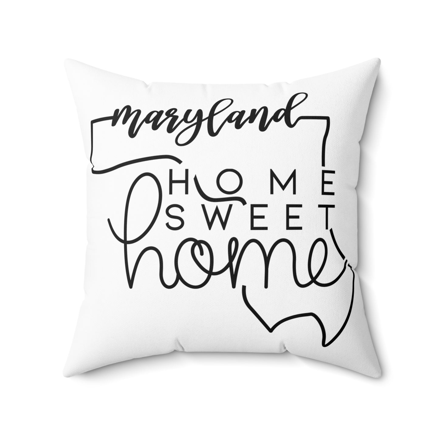 Home Sweet Home Maryland Decorative Pillow | Gift For Her | Home Decor | State Gift | Customized State Pillow