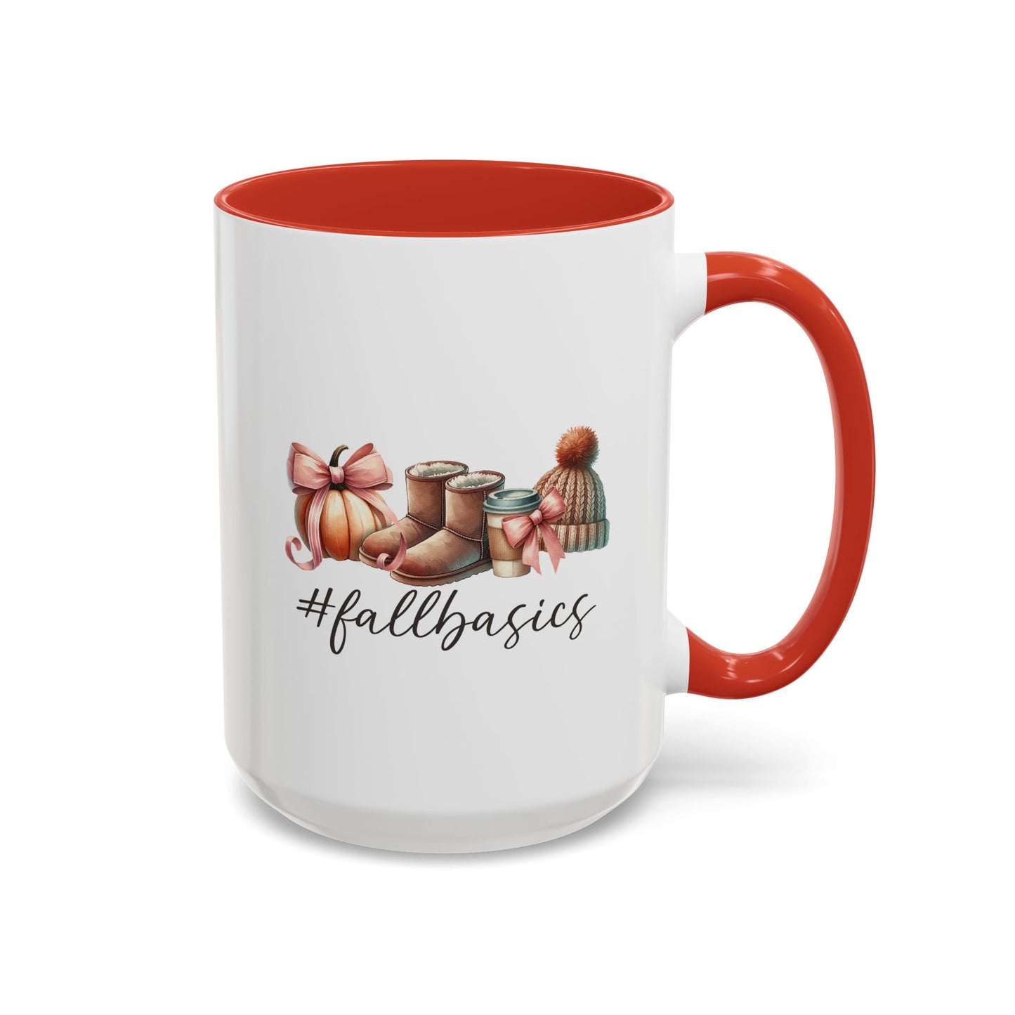 Fall Basics | Fall Lover's Mug | Pumpkin and Latte Mug | Fall Season Mug | Gift for Her | Fall Mug | 11oz Accent Mug | 15oz Accent Mug
