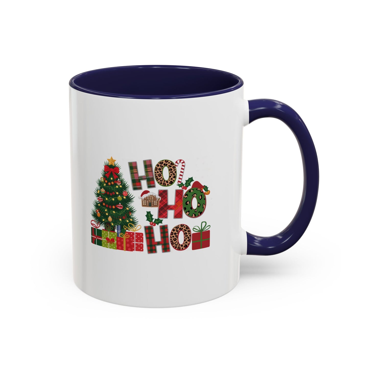 Ho Ho Ho Christmas Mug | Cute Christmas Tree Gift Mug | Christmas Gift | 11oz Accent Mug | 15oz Accent Mug