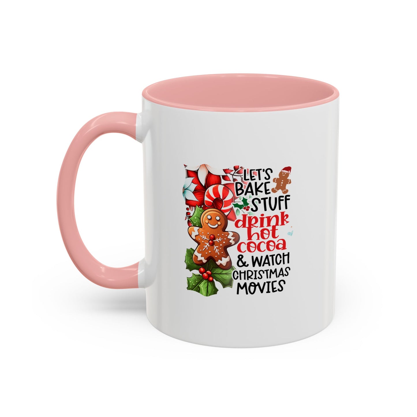 Cute Gingerbread Christmas Mug | Christmas Gift Idea | Christmas Movie Watching Mug | 11oz Accent Mug | 15oz Accent Mug | Gift Idea