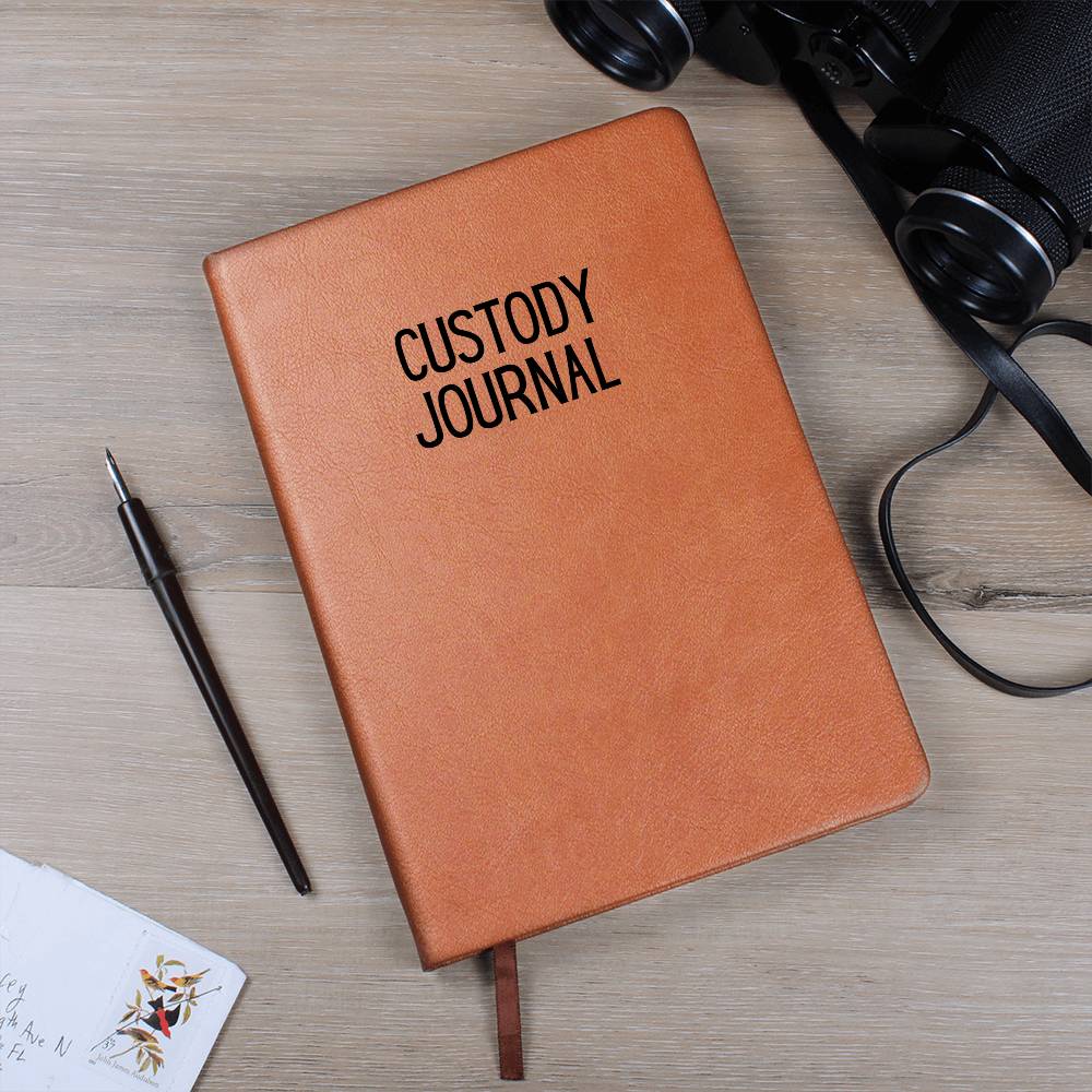Custody Journal | Custom Leather Divorce and New Start Journal | Co-Parenting Communication Log