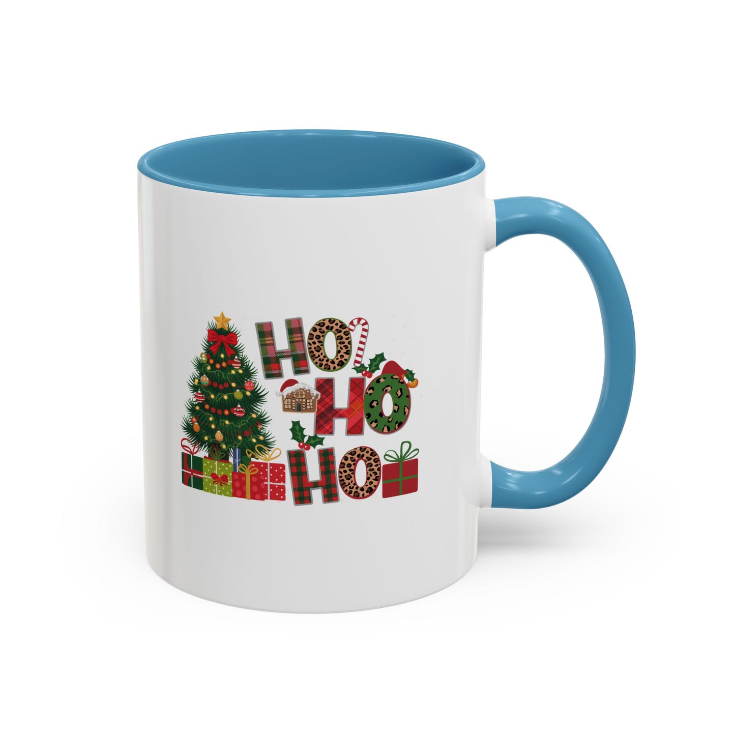 Ho Ho Ho Christmas Mug | Cute Christmas Tree Gift Mug | Christmas Gift | 11oz Accent Mug | 15oz Accent Mug