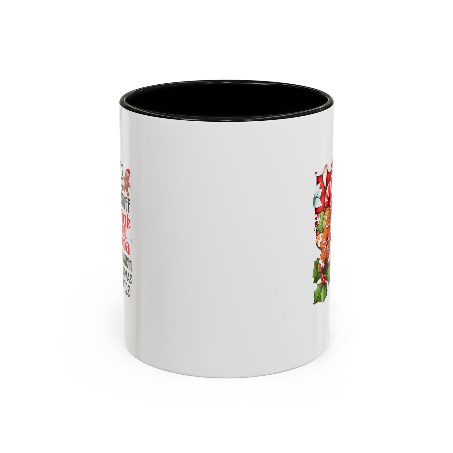 Cute Gingerbread Christmas Mug | Christmas Gift Idea | Christmas Movie Watching Mug | 11oz Accent Mug | 15oz Accent Mug | Gift Idea