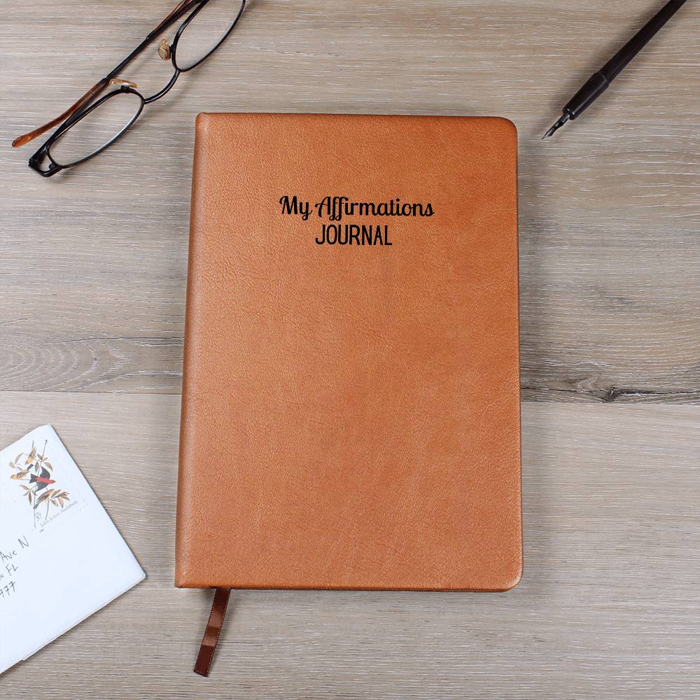 Personalized Leather Affirmations Journal