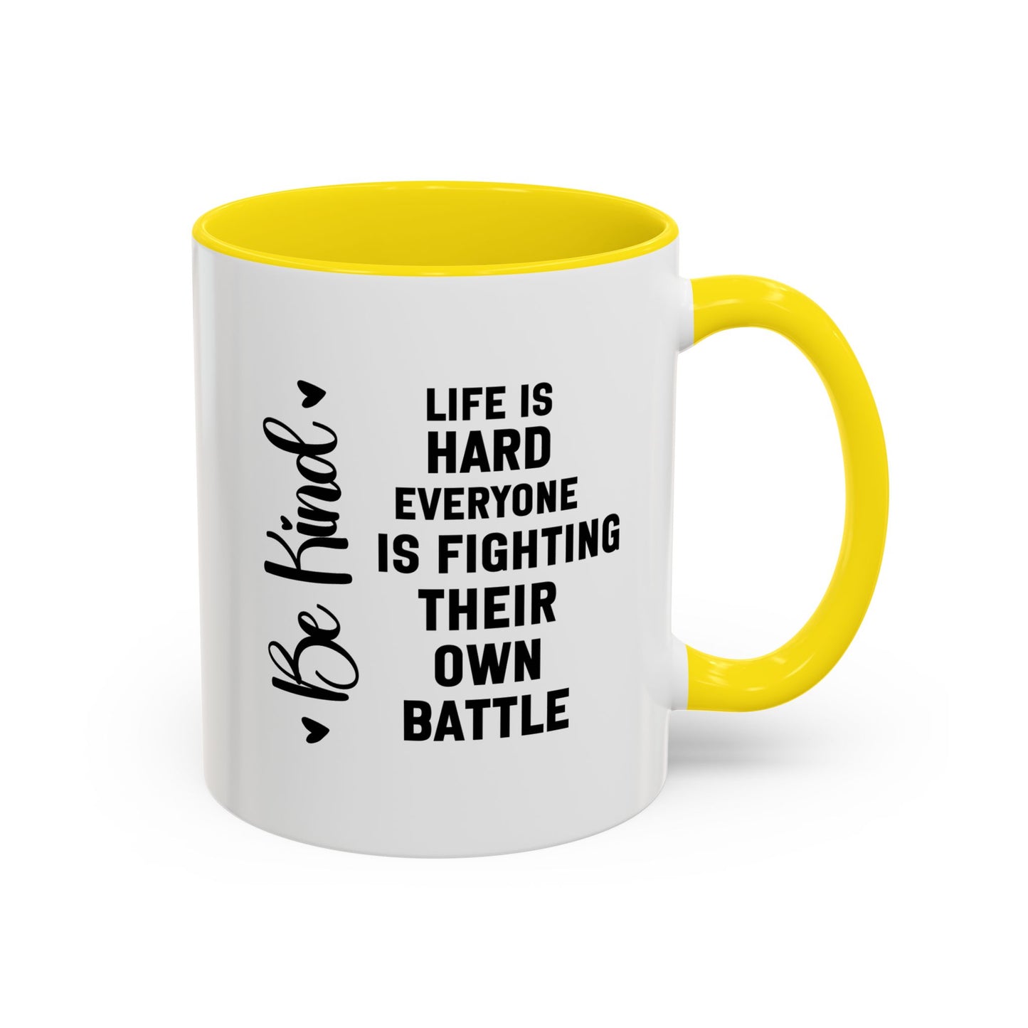 Cute Be Kind Inspirational Quote Gift | Motivational Quote Gift | Ceramic Mug | Gift for Her | 11oz Accent Mug | 15oz Accent Mug