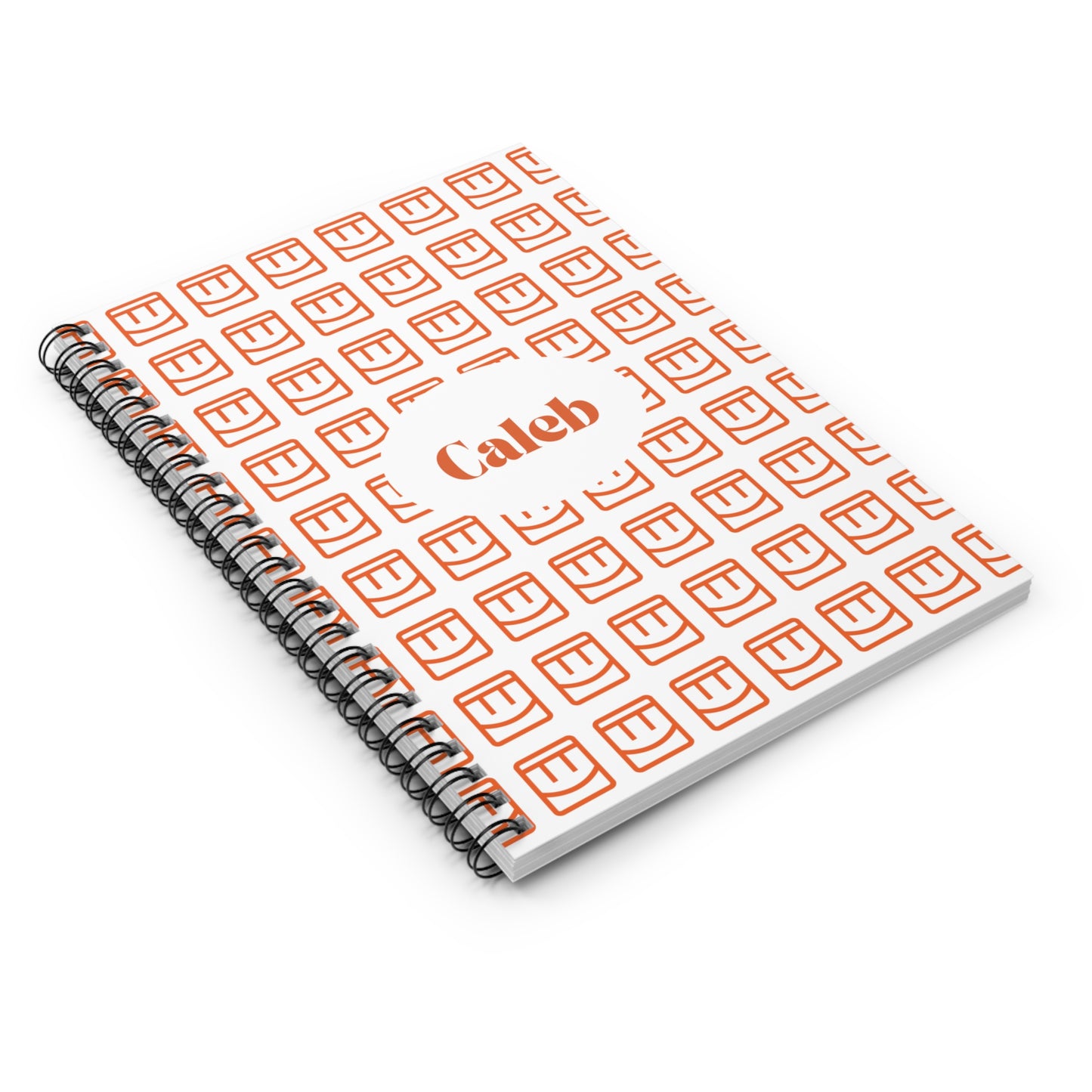 Caleb Notebook Personalized Spiral Notebook — Modern Geometric Pattern with Name (Caleb)