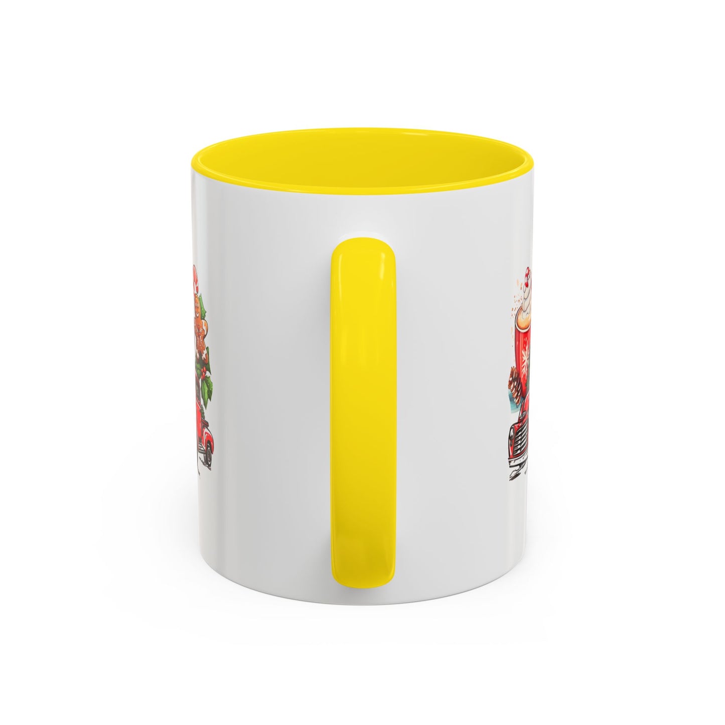 Red Christmas Truck Mug | Cute Gingerbread Man Mug | Christmas Gift Idea | 11oz Accent Mug | 15oz Accent Mug