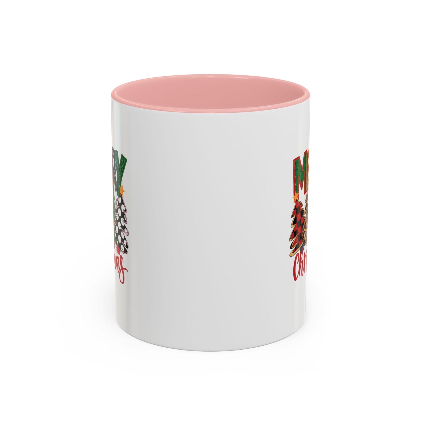 Colorful Merry Christmas Trees Mug | Christmas Mug | Christmas Gift | 11oz Accent Mug | 15oz Accent Mug