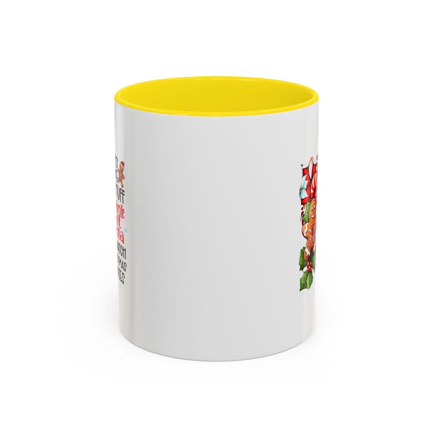 Cute Gingerbread Christmas Mug | Christmas Gift Idea | Christmas Movie Watching Mug | 11oz Accent Mug | 15oz Accent Mug | Gift Idea