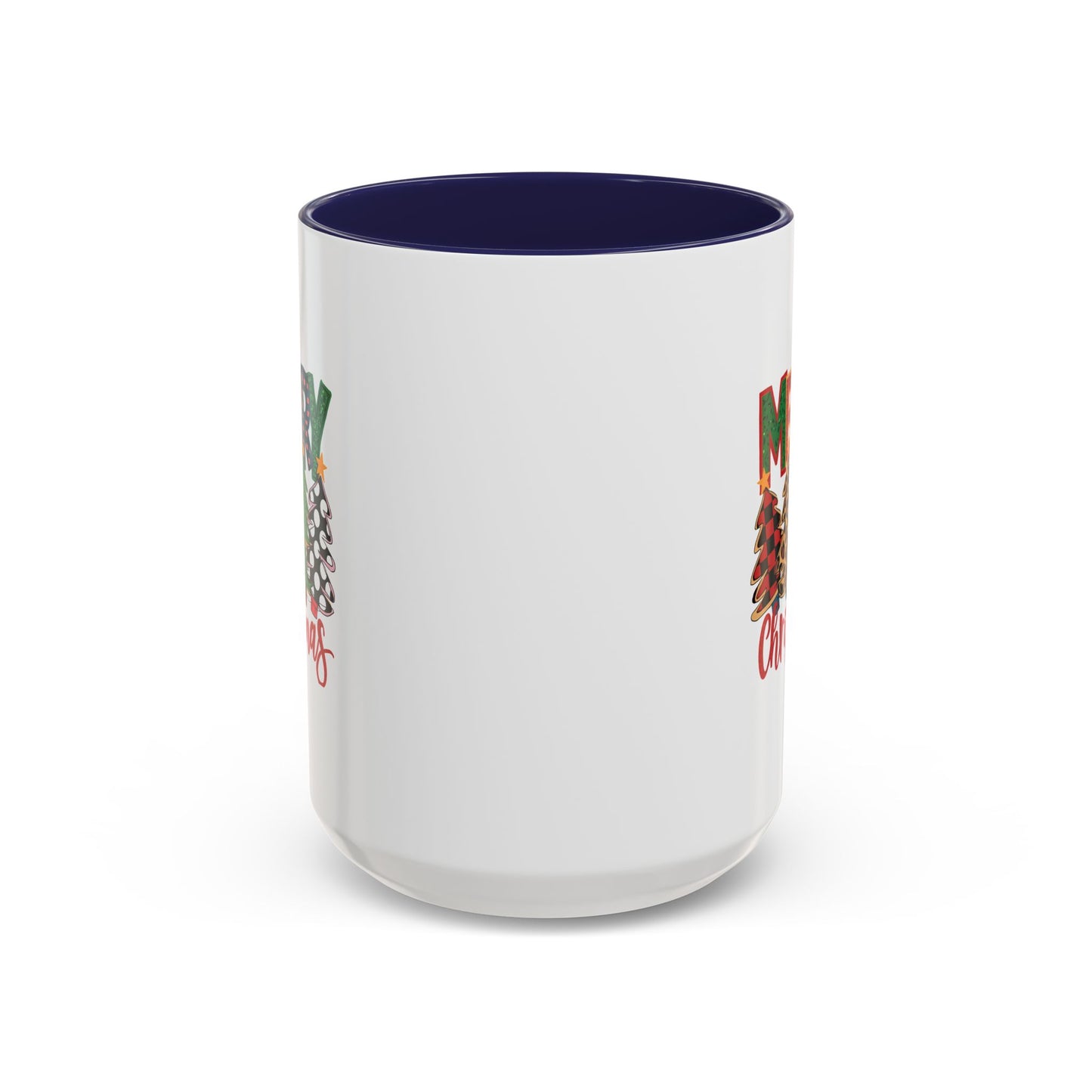 Colorful Merry Christmas Trees Mug | Christmas Mug | Christmas Gift | 11oz Accent Mug | 15oz Accent Mug