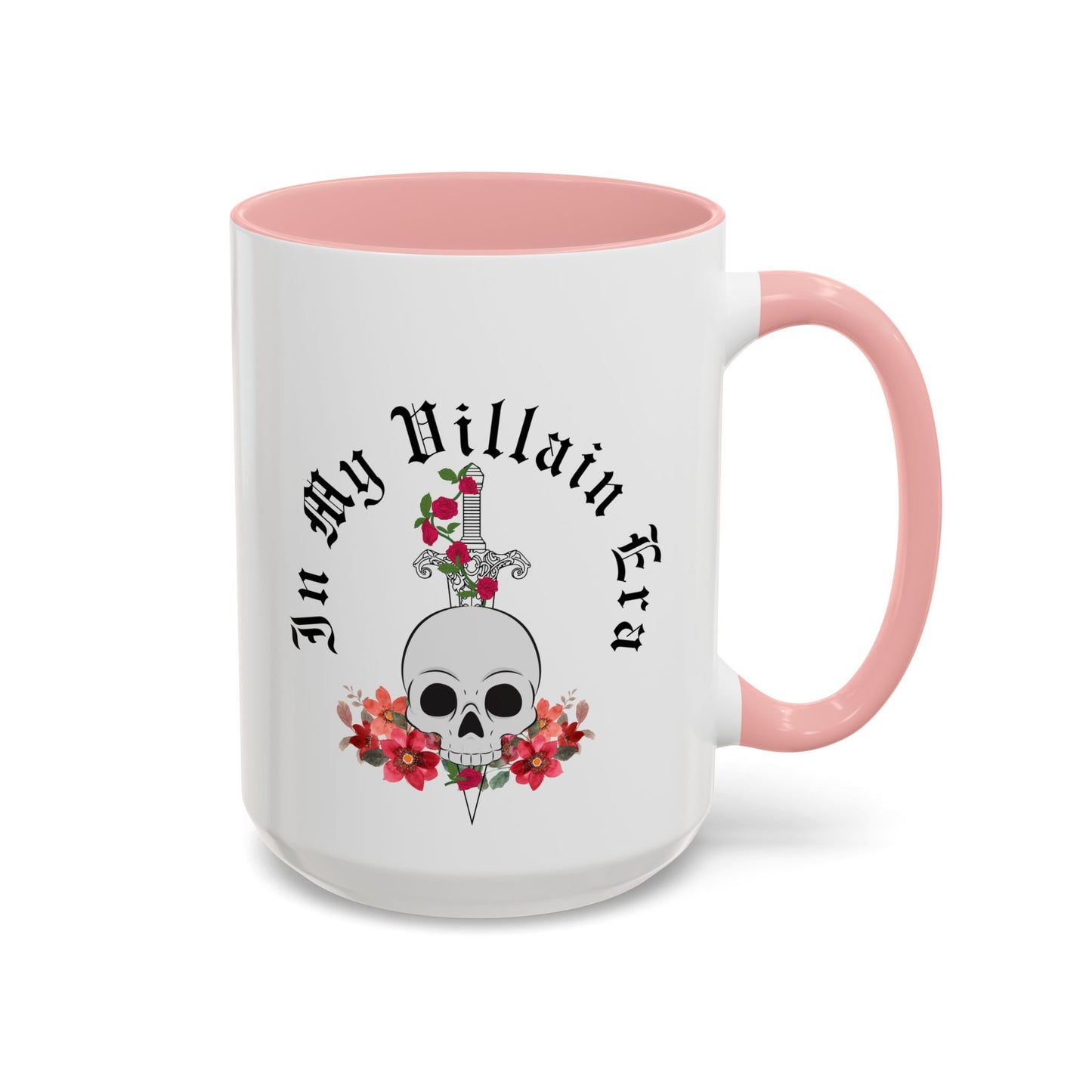 Cute In My Villain Era Mug | Villain Era | Decorative Roses with Skull Mug | Cute Villain Mug | 11oz Accent Mug | 15oz Accent Mug