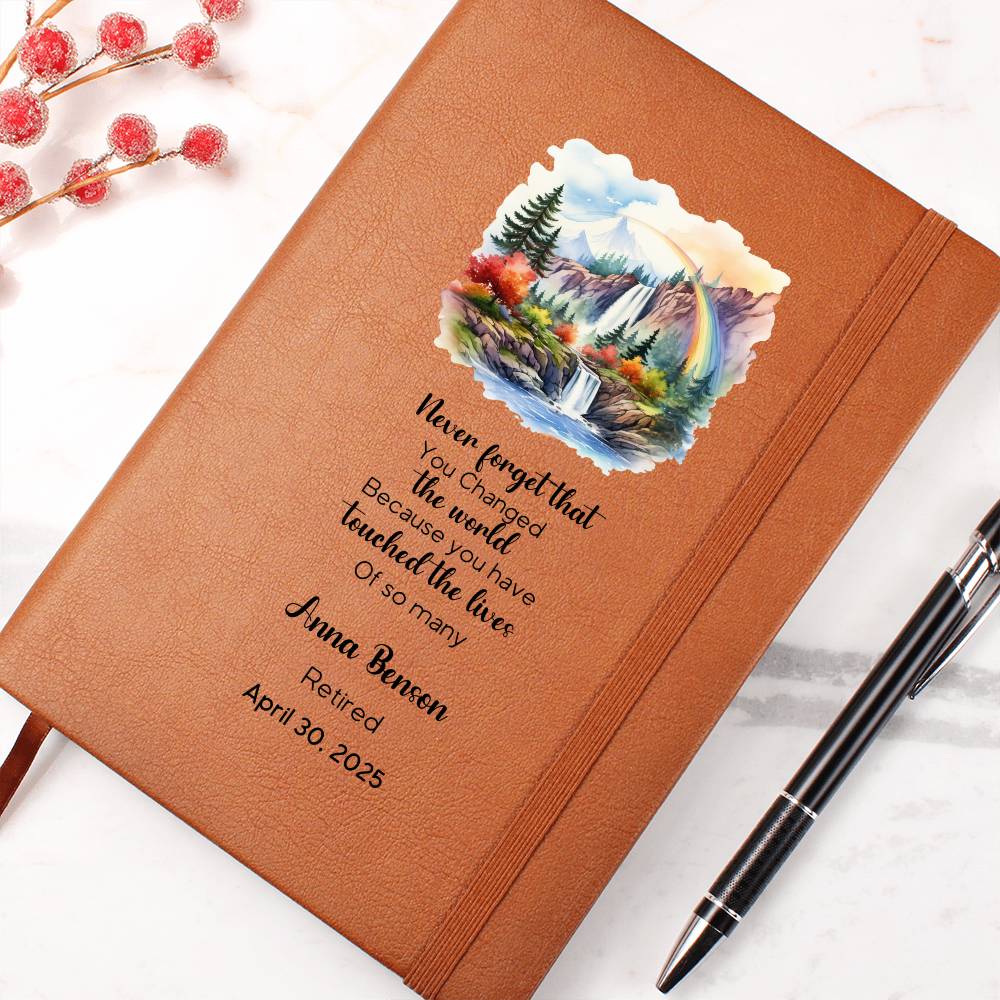 Scenic Never Forget You Changed the World Quote Legacy Impact Journal