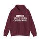 Bold Text May The Bridges I Burn Light My Path Hoodie | Motivational Gift For Her | Inspirational Quote