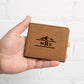 Personalized Graphic Leather Wallet | Gift For Him | Dad Gift | Gift For Anniversary Husband Wedding Custom Leather Wallet