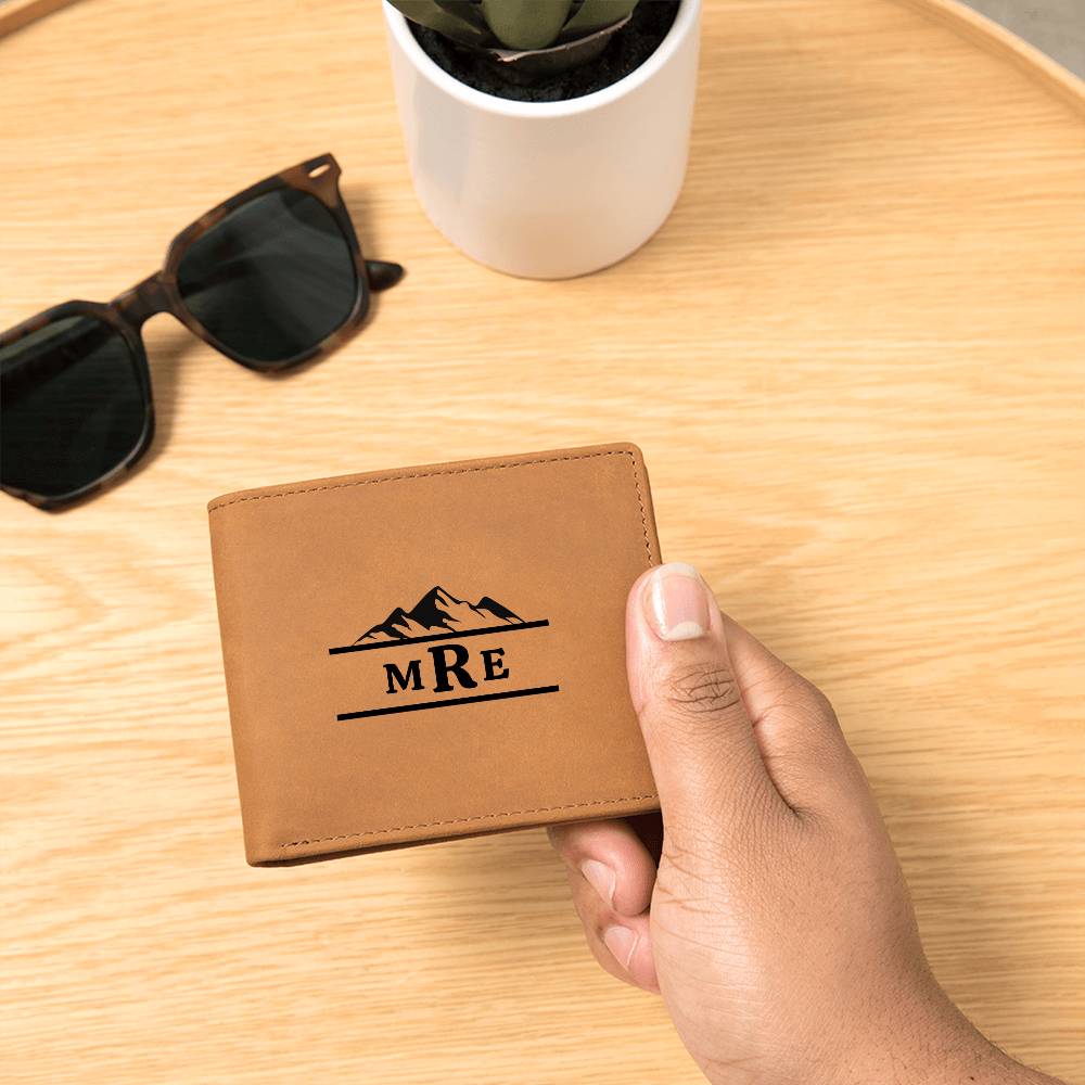 Personalized Graphic Leather Wallet | Gift For Him | Dad Gift | Gift For Anniversary Husband Wedding Custom Leather Wallet