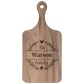 Family Last Name Personalized Hardwood Paddle Cutting Board