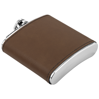 Personalized_Name_6oz_Flask__Leather_Fl_Dk_Brown_Angle_Mockup.png