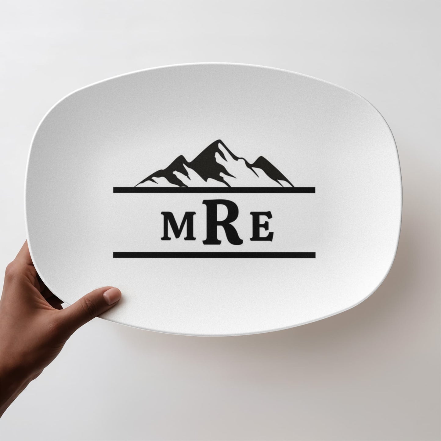 Personalized Gift Platter For Him | Mountain Scape BBQ Tray | Custom Tray For Dads Anniversary Wedding Boyfriend Platter