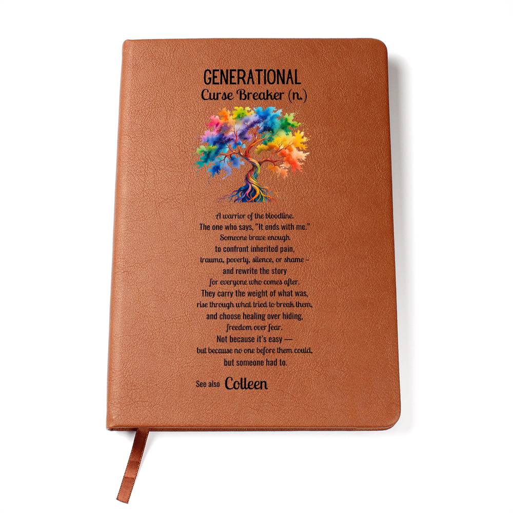 Personalized Leather Journal | Leather Journal | Generational Curse Breaker New Chapter | Next Chapter Affirmations Self-Care Journal