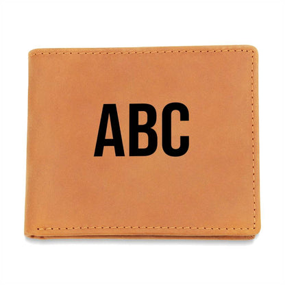 Personalized Graphic Leather Wallet | Gift For Him | Dad Gift | Custom Leather Wallet | Initials