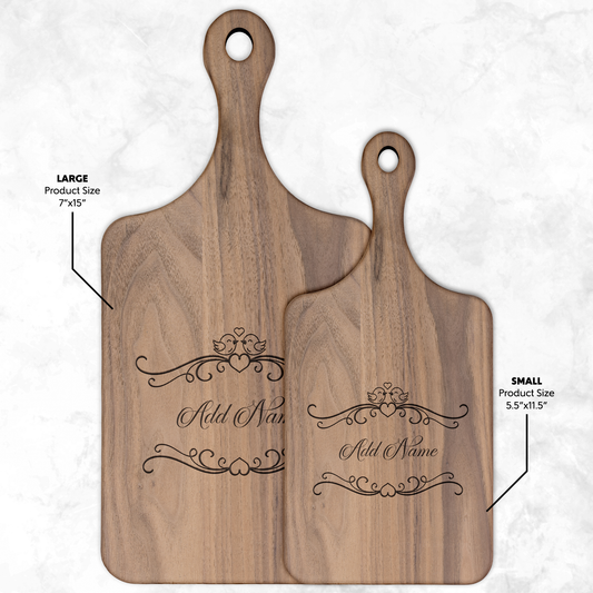 Personalized Hardwood Paddle Cutting Board| Customized Gift | Gift For Couples