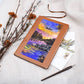 Night Sky Mountain and Seascape Leather Journal | Personalized Journal