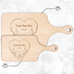 Personalized Hardwood Paddle Cutting Board| Customized Gift | Personalized Housewarming Gift For Couples | Anniversary | Wedding |