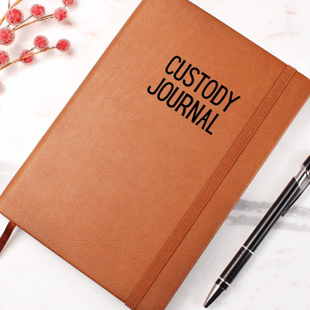 Custody Journal | Custom Leather Divorce and New Start Journal | Co-Parenting Communication Log