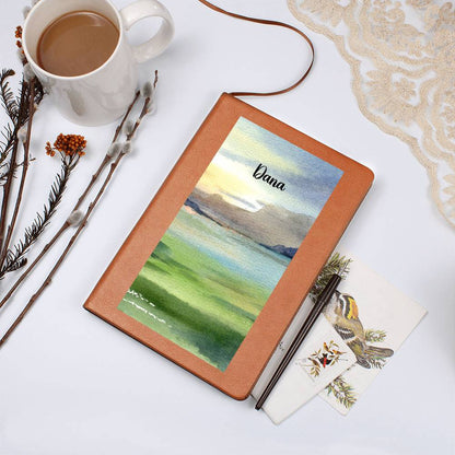 Personalized Under the Comet Sky – Nightfall Reflection Leather Journal