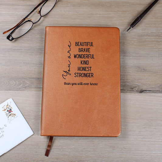 You Are Beautiful Self Love and Healing Leather Journal