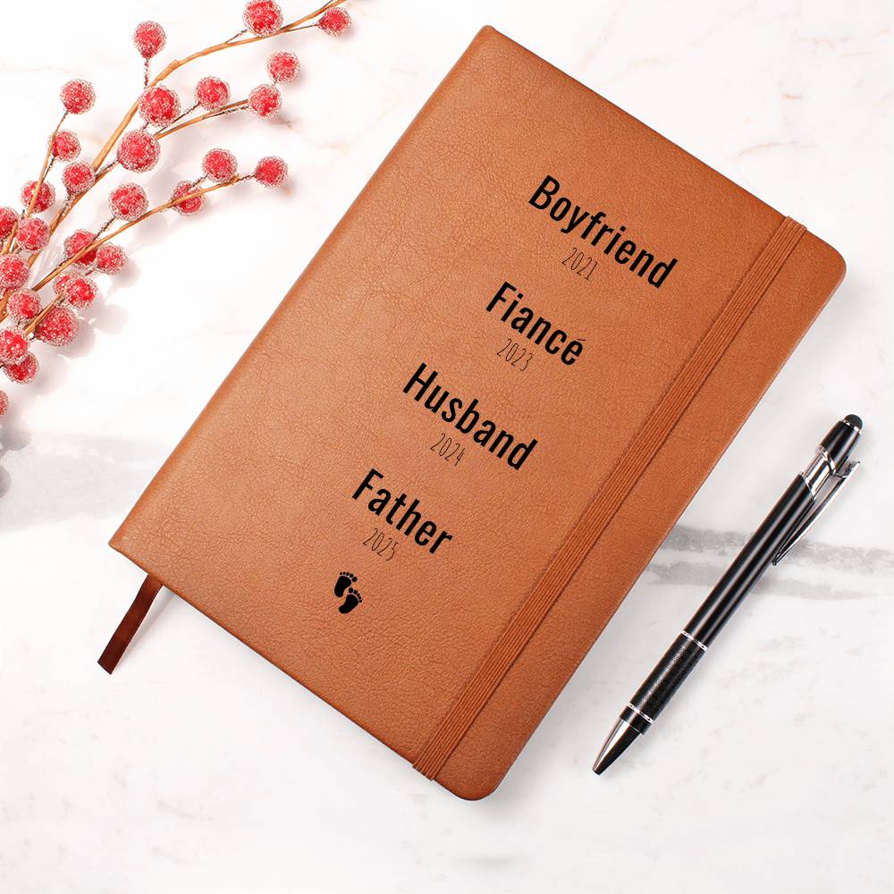 New Father Personalized Leather Journal
